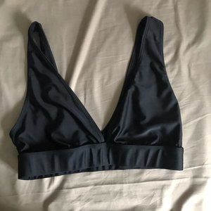 Plunge Black Bikini Top